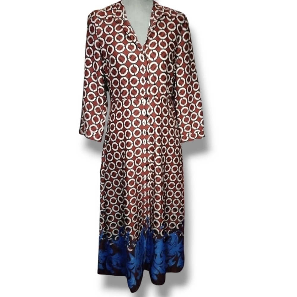ZARA Geometric Print Tunic Dress | Size Small - Picture 2 of 16